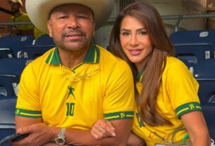 Pai de Neymar acompanha Brasil x Japão ao lado da namorada nos Estados Unidos