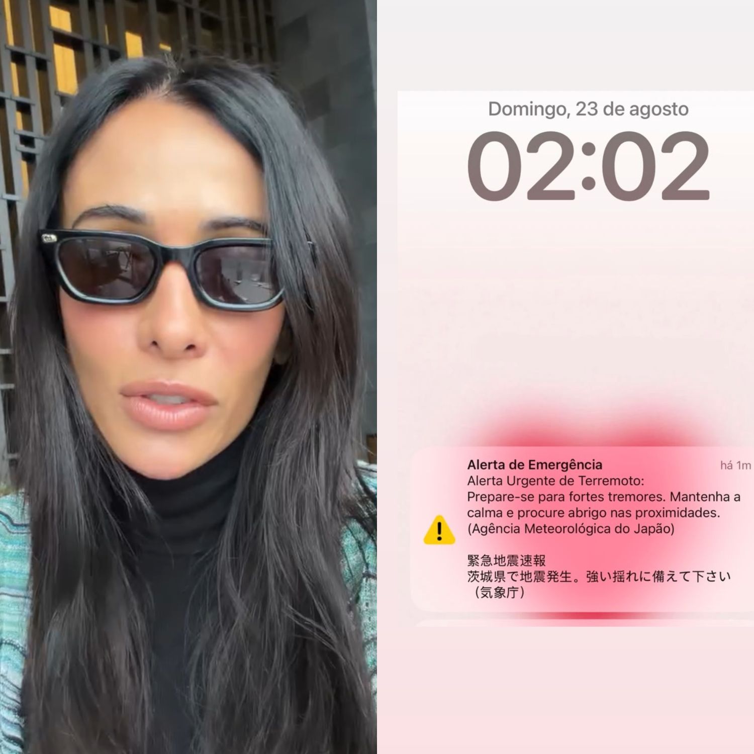 Silvia Braz leva susto com terremoto no Japão: 'Não entendi o que estava acontecendo'